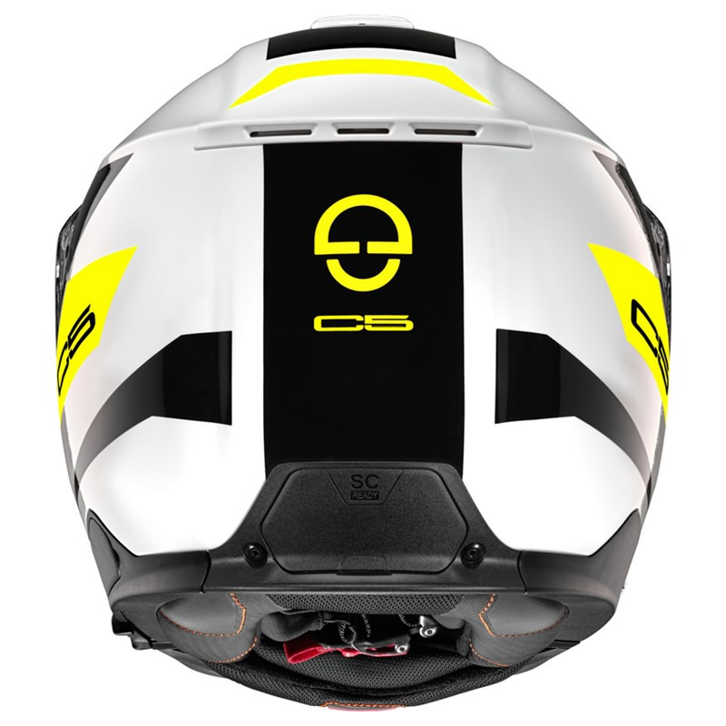 Schuberth C5 Eclipse Helm, weiß-schwarz-gelb