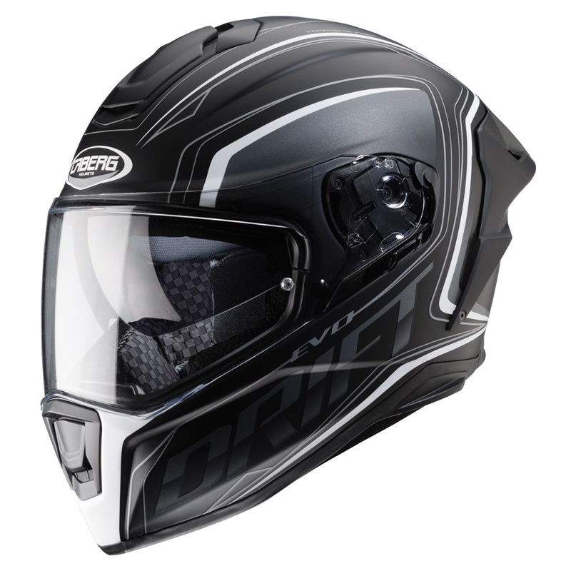 Caberg Helm Drift Evo Integra, schwarz-grau-weiß-matt
