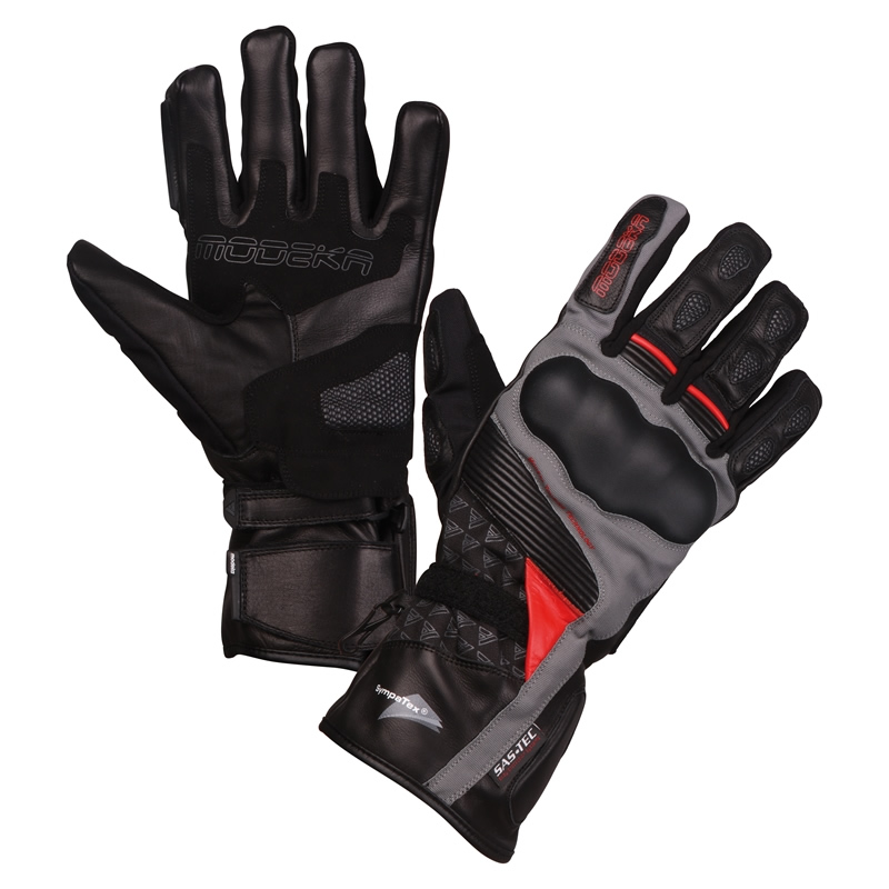Modeka Handschuhe Panamericana, schwarz-rot