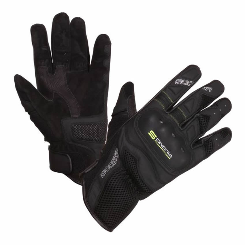 Modeka Handschuhe Sonora, schwarz-fluogelb