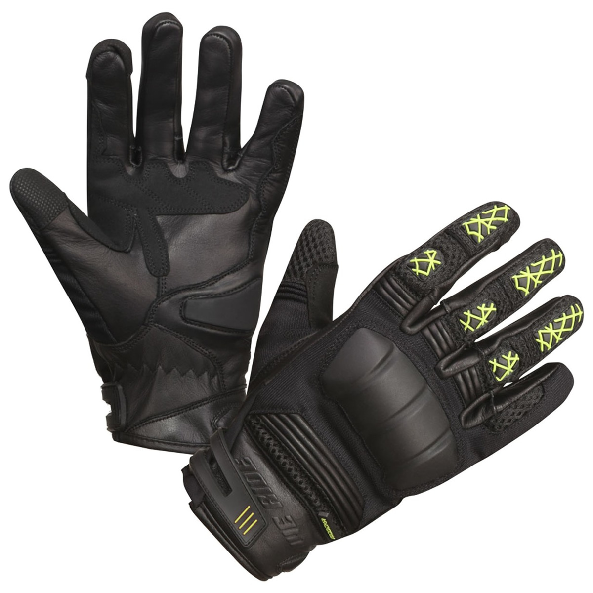 Modeka Handschuhe Ennos, schwarz-fluogelb