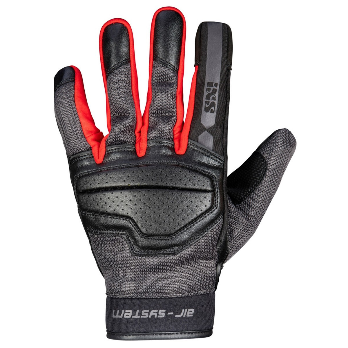 iXS Handschuhe Evo Air, schwarz-dunkelgrau-rot