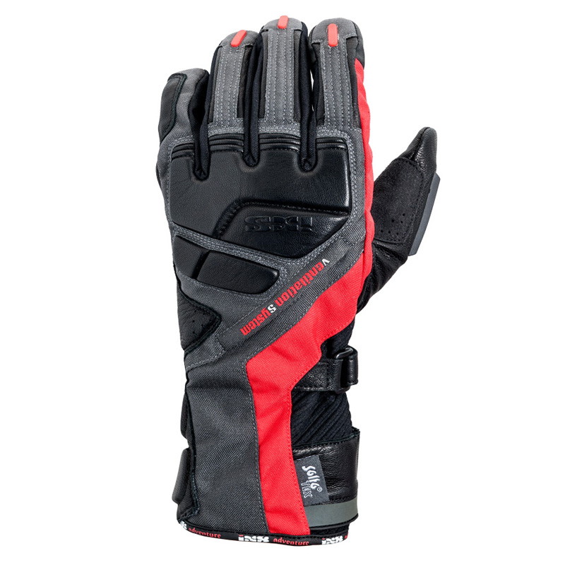 iXS Handschuhe Adventure, rot grau schwarz