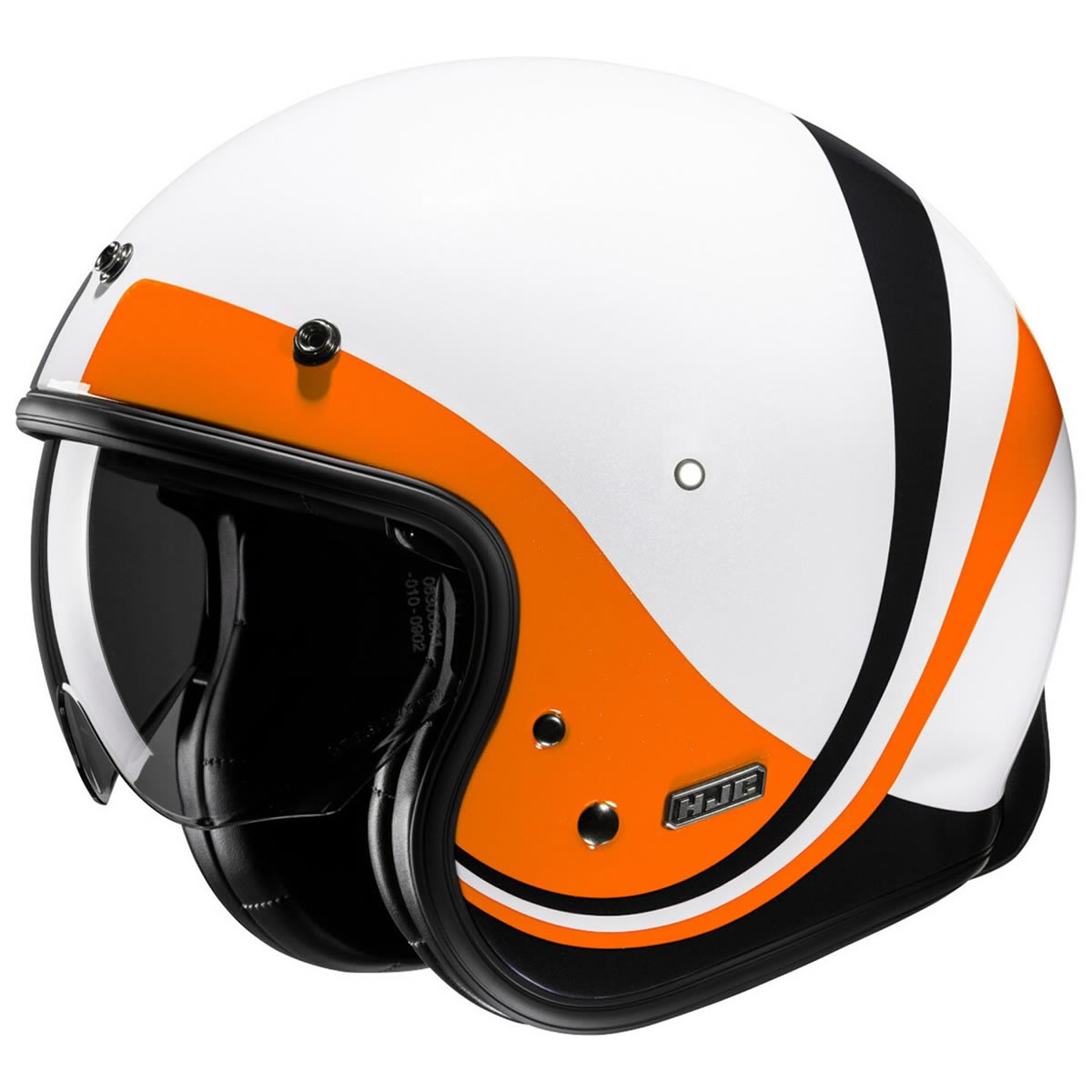 HJC V31 Emgo Helm, weiß-schwarz-orange