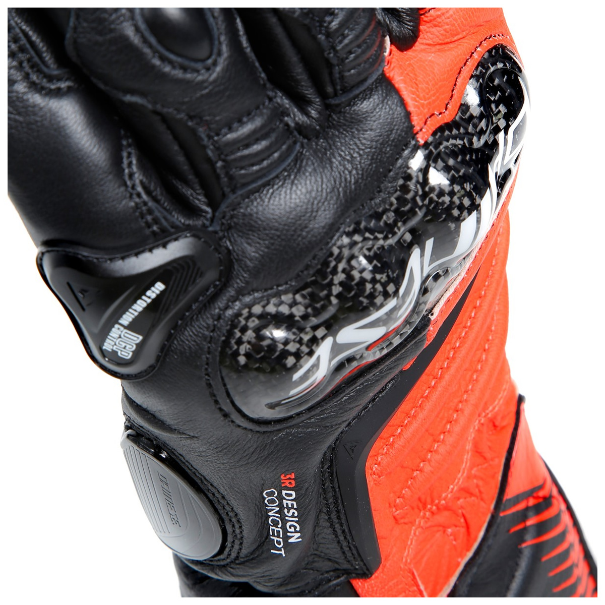 Dainese Handschuhe Carbon 4 Long, schwarz-fluorot-weiß
