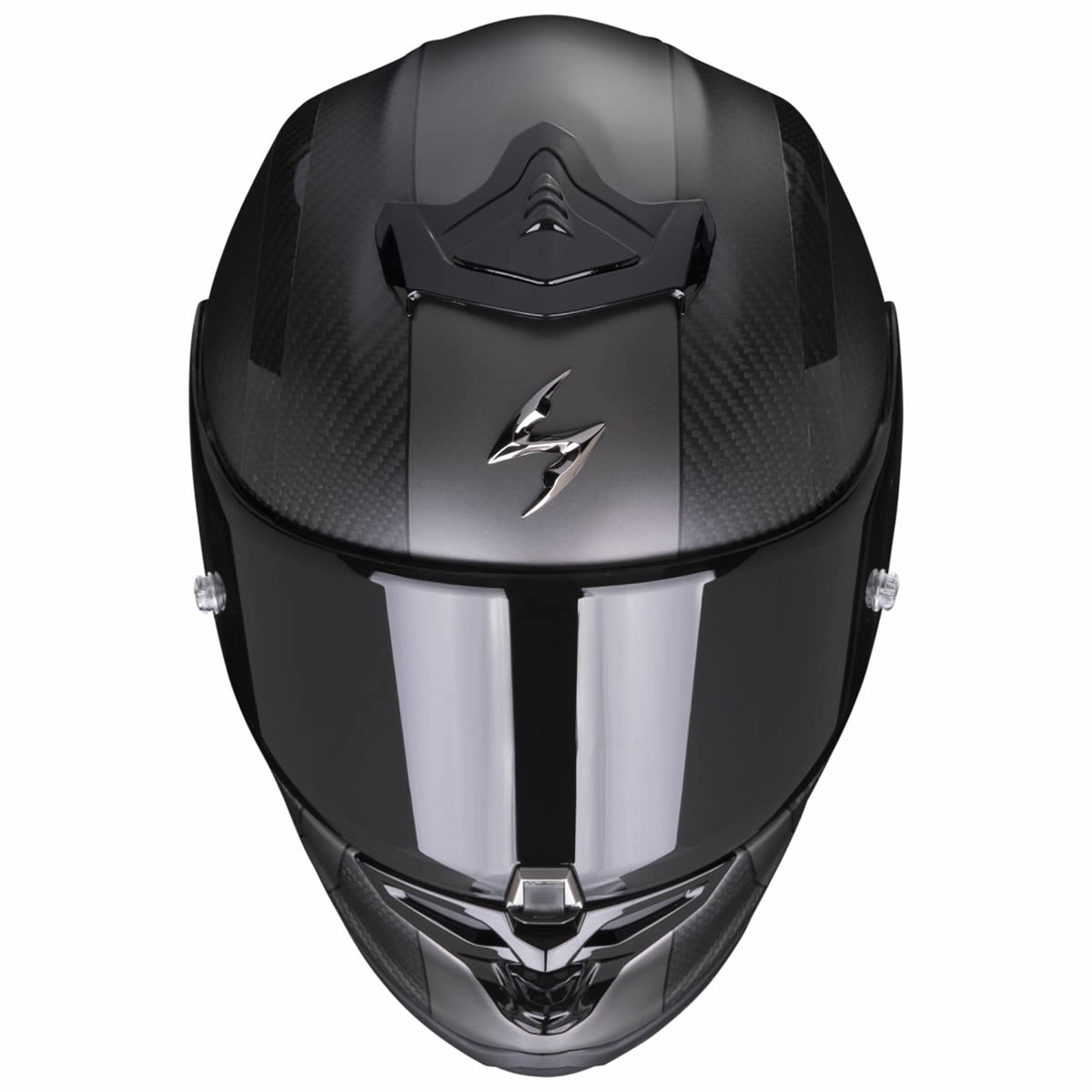 Scorpion EXO-R1 EVO Carbon Air MG Helm, schwarz-silber matt