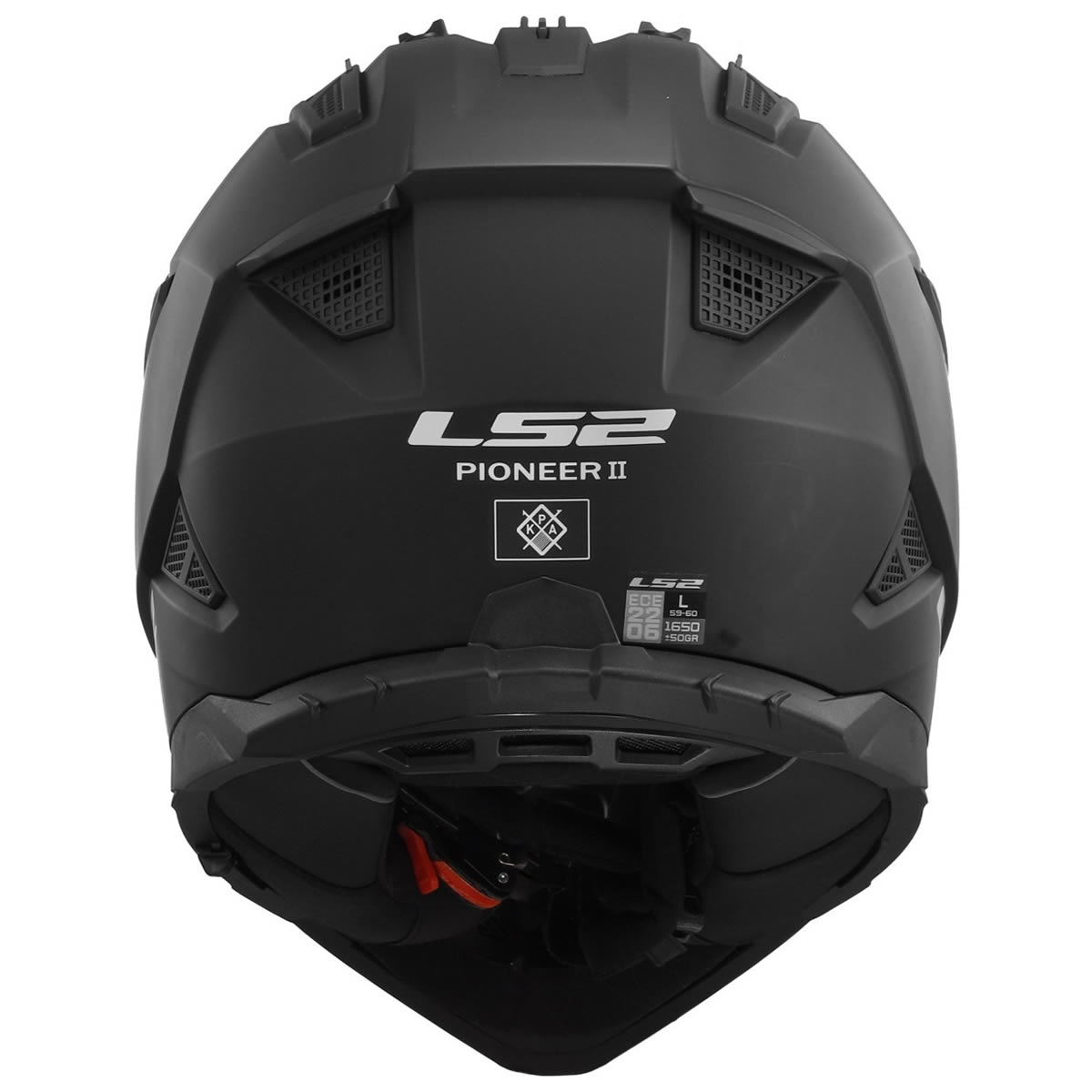 LS2 Pioneer II MX702 Helm, schwarz matt