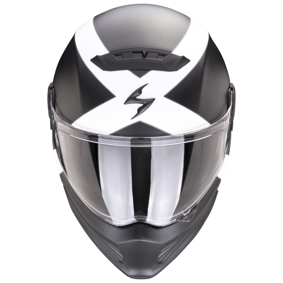 Scorpion Helm Covert-FX Gallus, schwarz-weiß matt