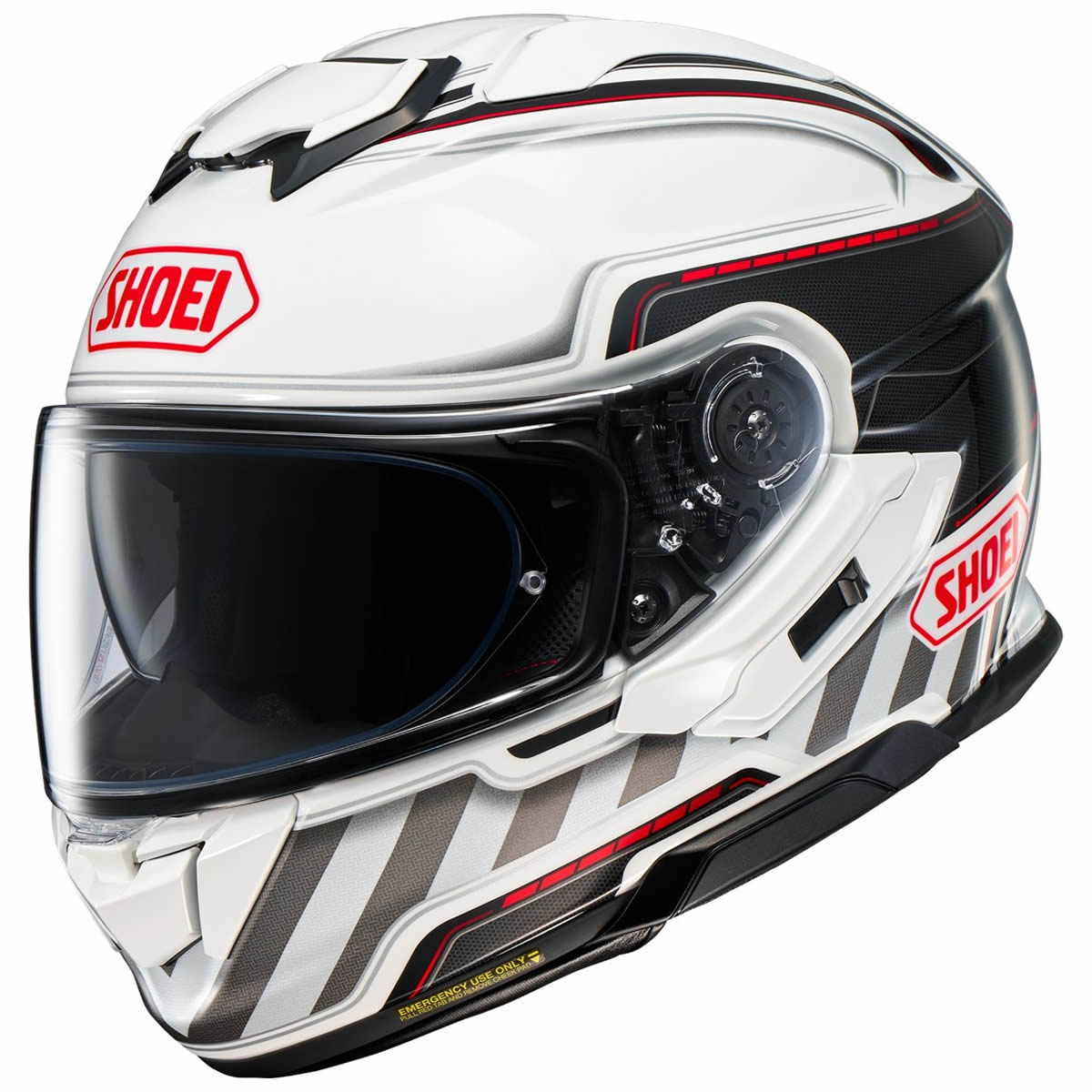 Shoei GT-Air 3 Discipline TC-6 Helm, weiß-schwarz-rot