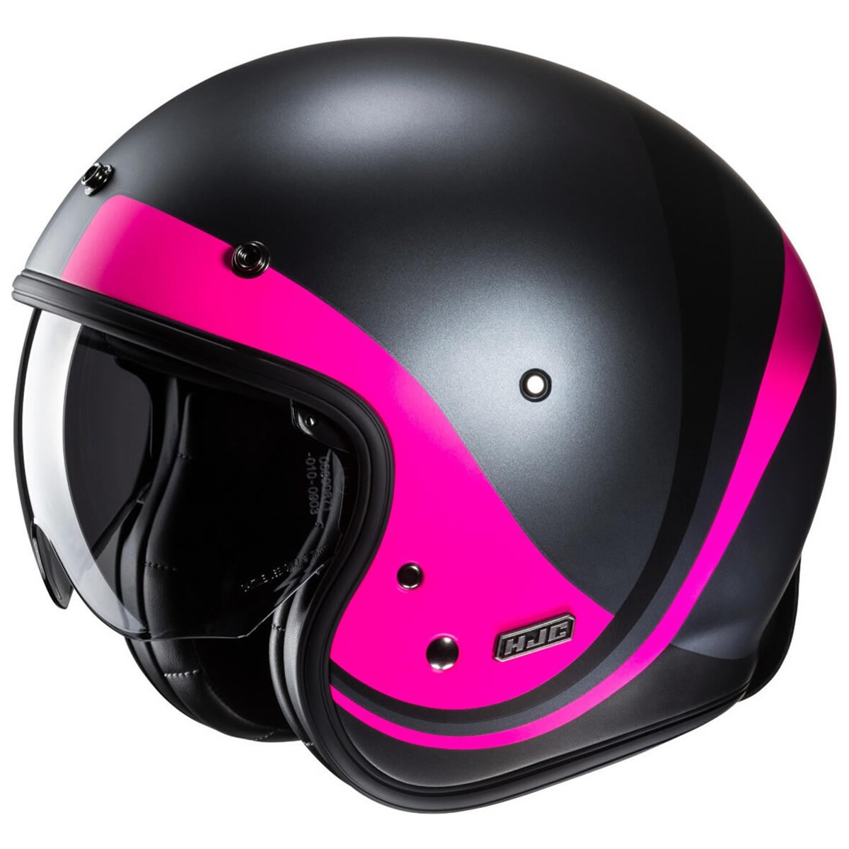 HJC V31 Emgo Helm, schwarz-pink matt