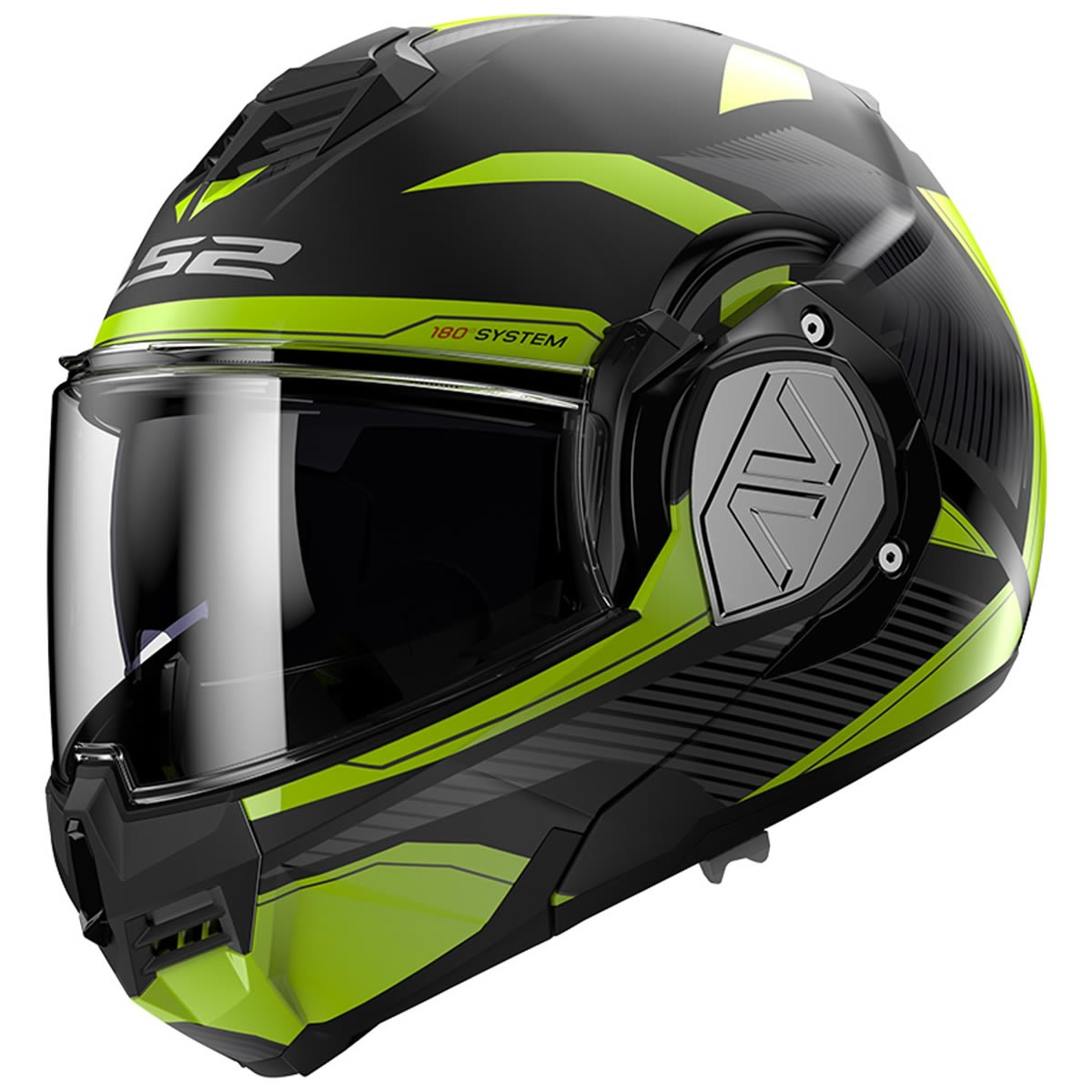 LS2 Helmets Klapphelm Advant Revo FF906, schwarz-fluogelb