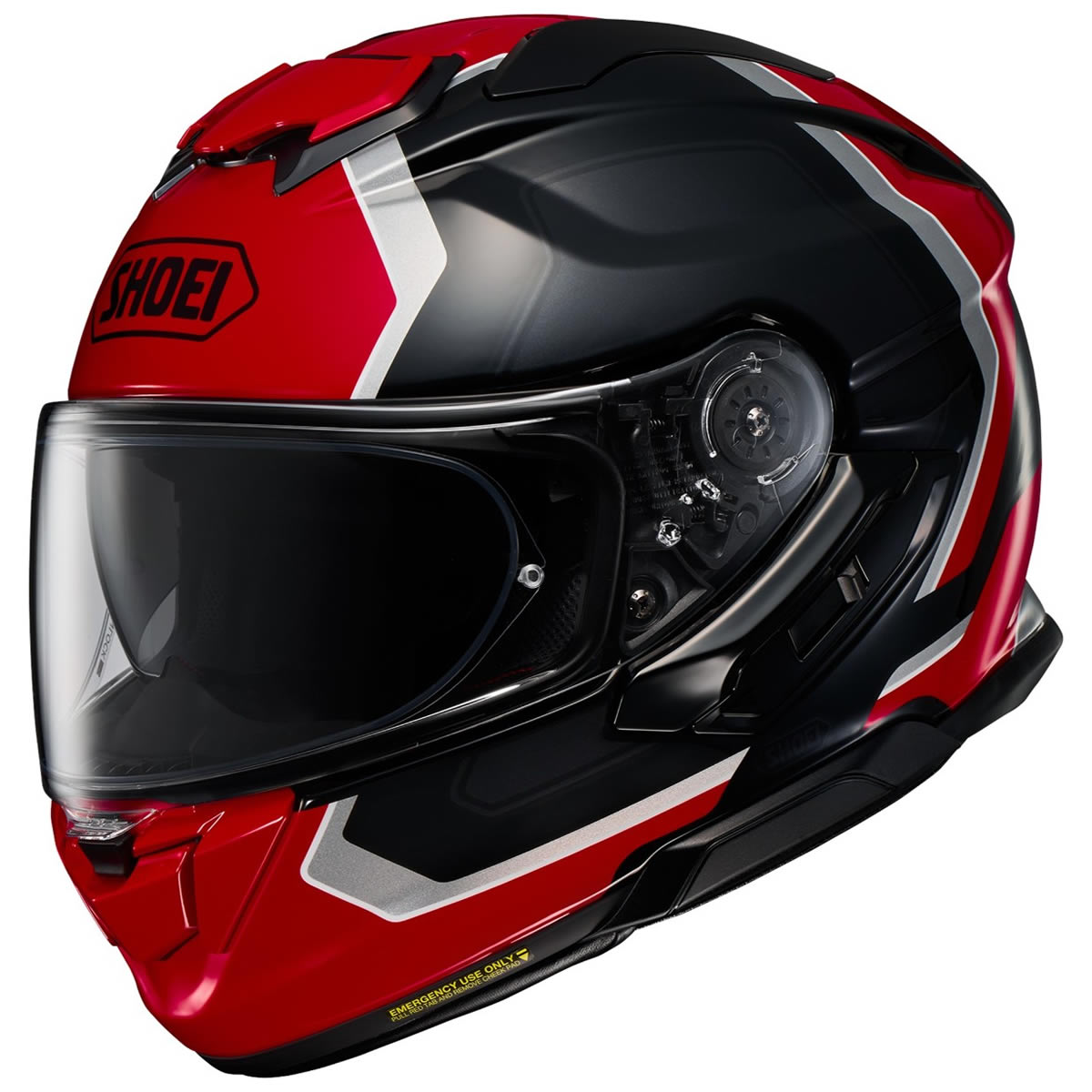 Shoei GT-Air 3 Realm TC-10 Helm, schwarz-rot-silber