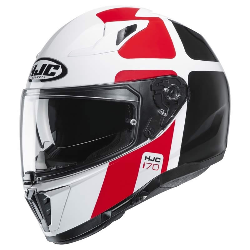 HJC Helm i70 Prika, weiß-rot-schwarz