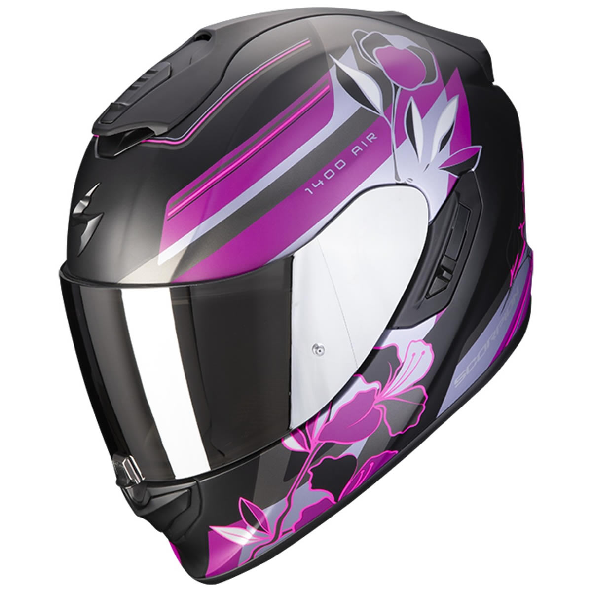 Scorpion Helm EXO-1400 EVO Air Gaia, schwarz-rosa matt