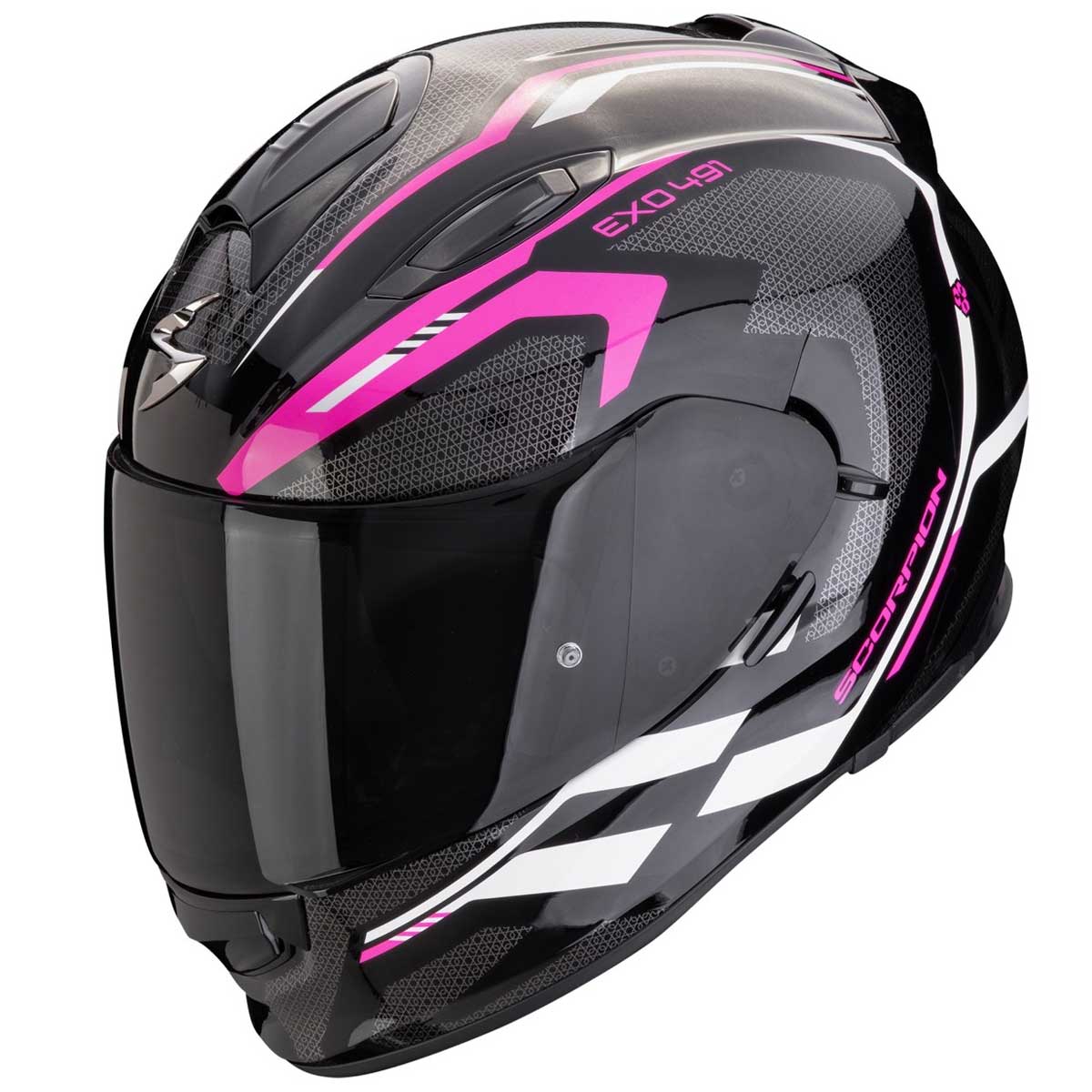 Scorpion EXO-491 Kripta Helm, schwarz-pink-weiß matt