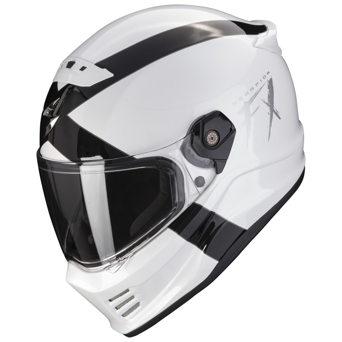 Scorpion Helm Covert-FX Gallus, weiß-schwarz