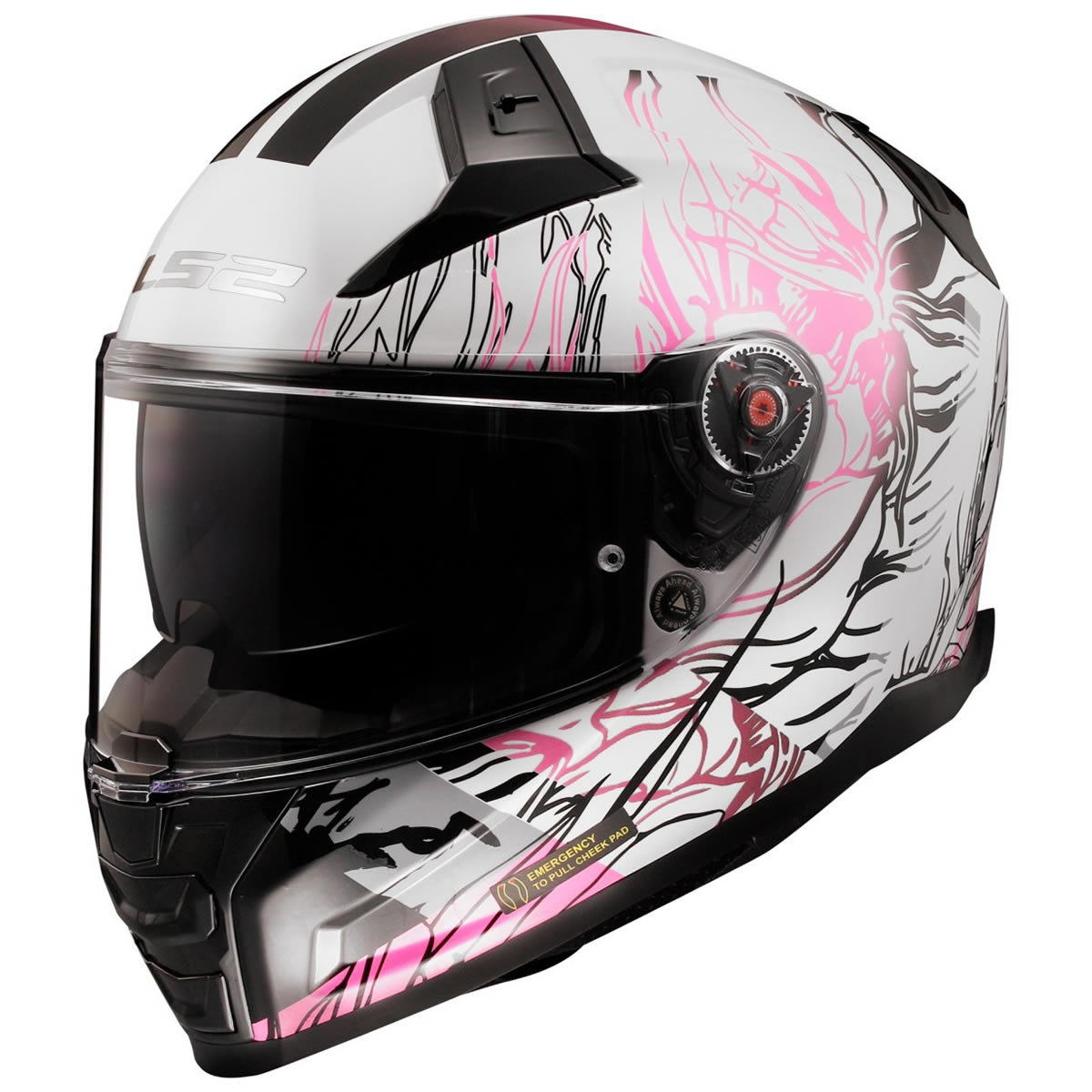 LS2 Helmets Helm Vector II FF811 Darflo, weiß-pink