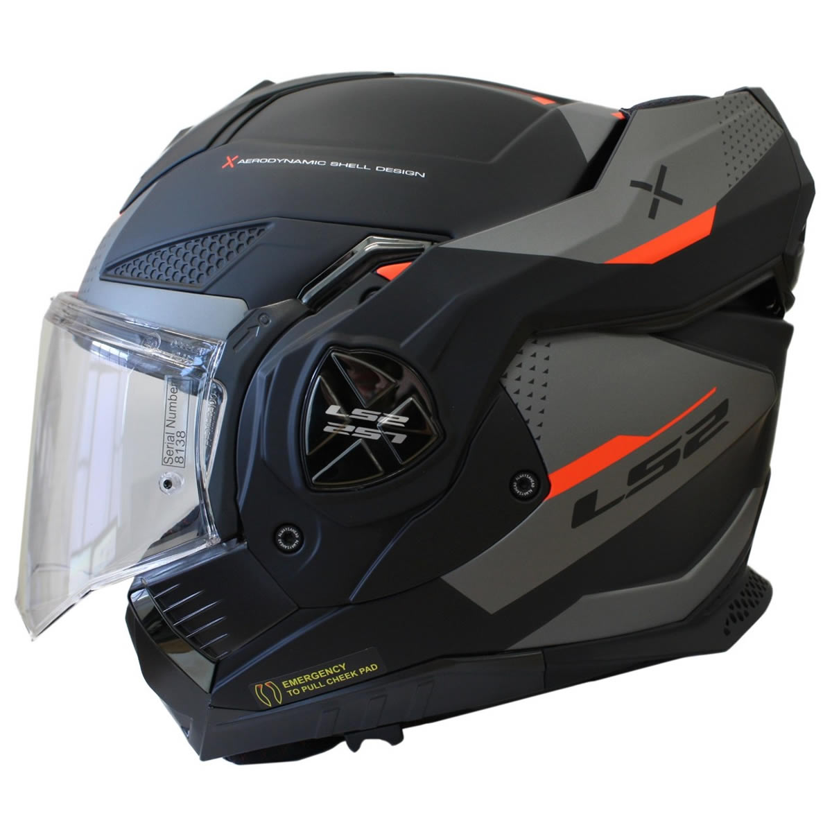 LS2 Helmets Klapphelm Advant X Oblivion FF901, schwarz-titan matt