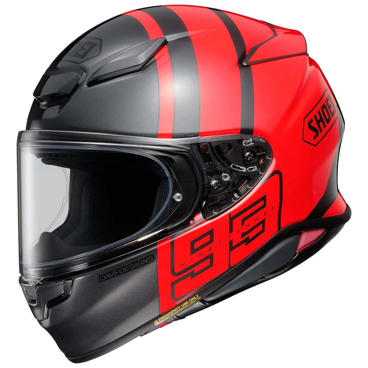 Shoei NXR2 Track TC-1 Helm, schwarz-rot