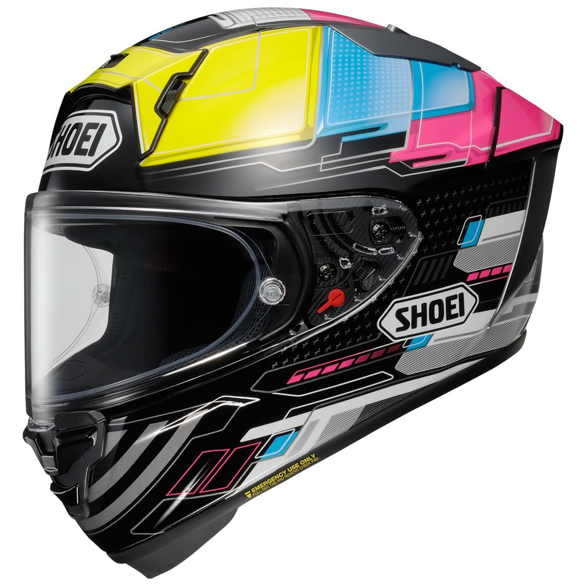 Shoei X-SPR Pro Proxy Helm, schwarz-gelb-blau-pink