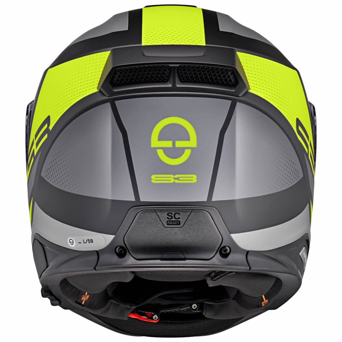 Schuberth S3 Daytona Helm, schwarz-grau-fluogelb matt