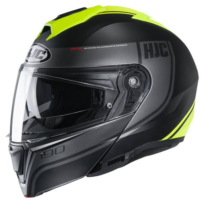 HJC Helm i90 Davan MC4HSF, schwarz-fluogelb matt