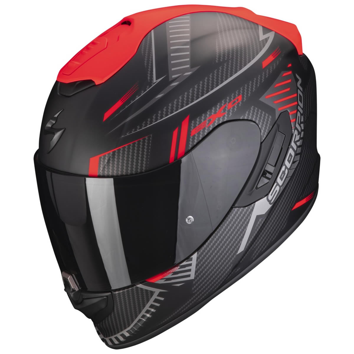 Scorpion Helm EXO-1400 EVO Air Shell, schwarz-rot matt
