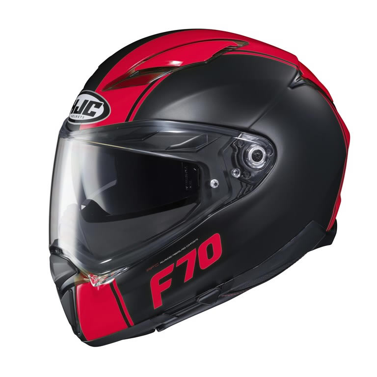 HJC Helm F70 Mago, schwarz rot matt