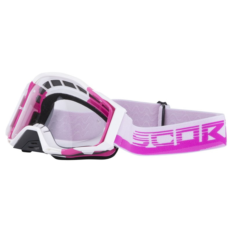 Scorpion Crossbrille E21, pink-weiß