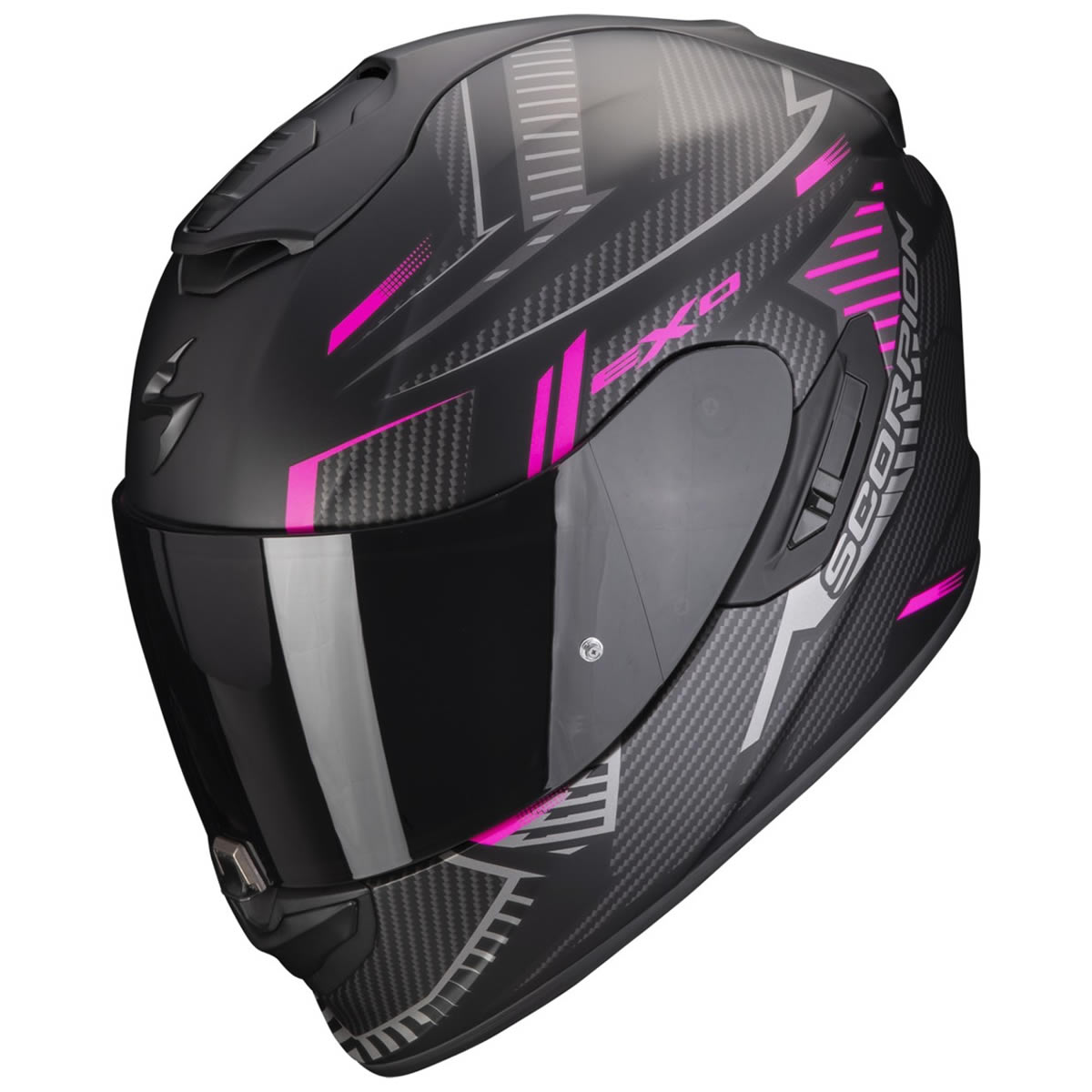 Scorpion Helm EXO-1400 EVO Air Shell, schwarz-rosa matt