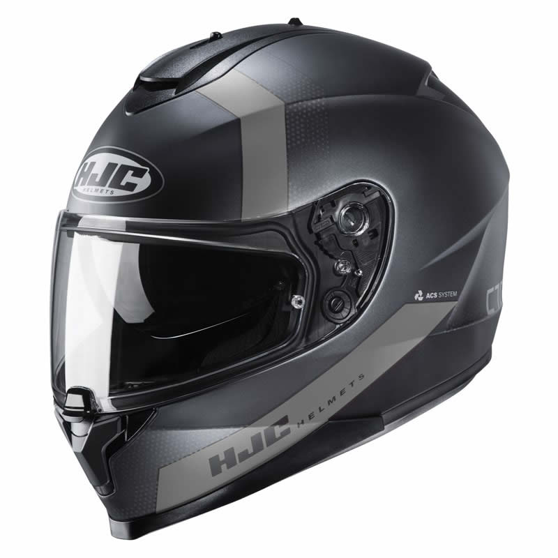 HJC Helm C70 Eura MC1SF, schwarz-grau-matt