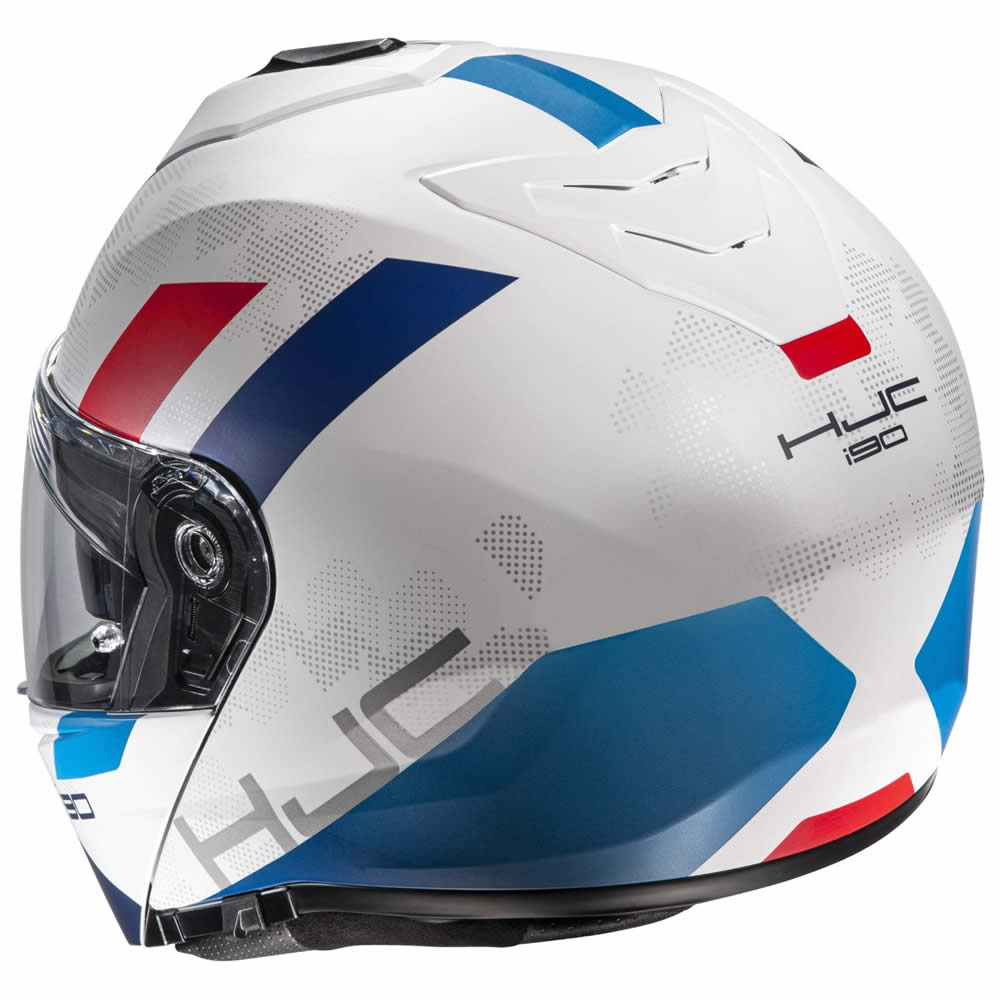 HJC Helm i90 Syrex, weiss-blau-rot matt