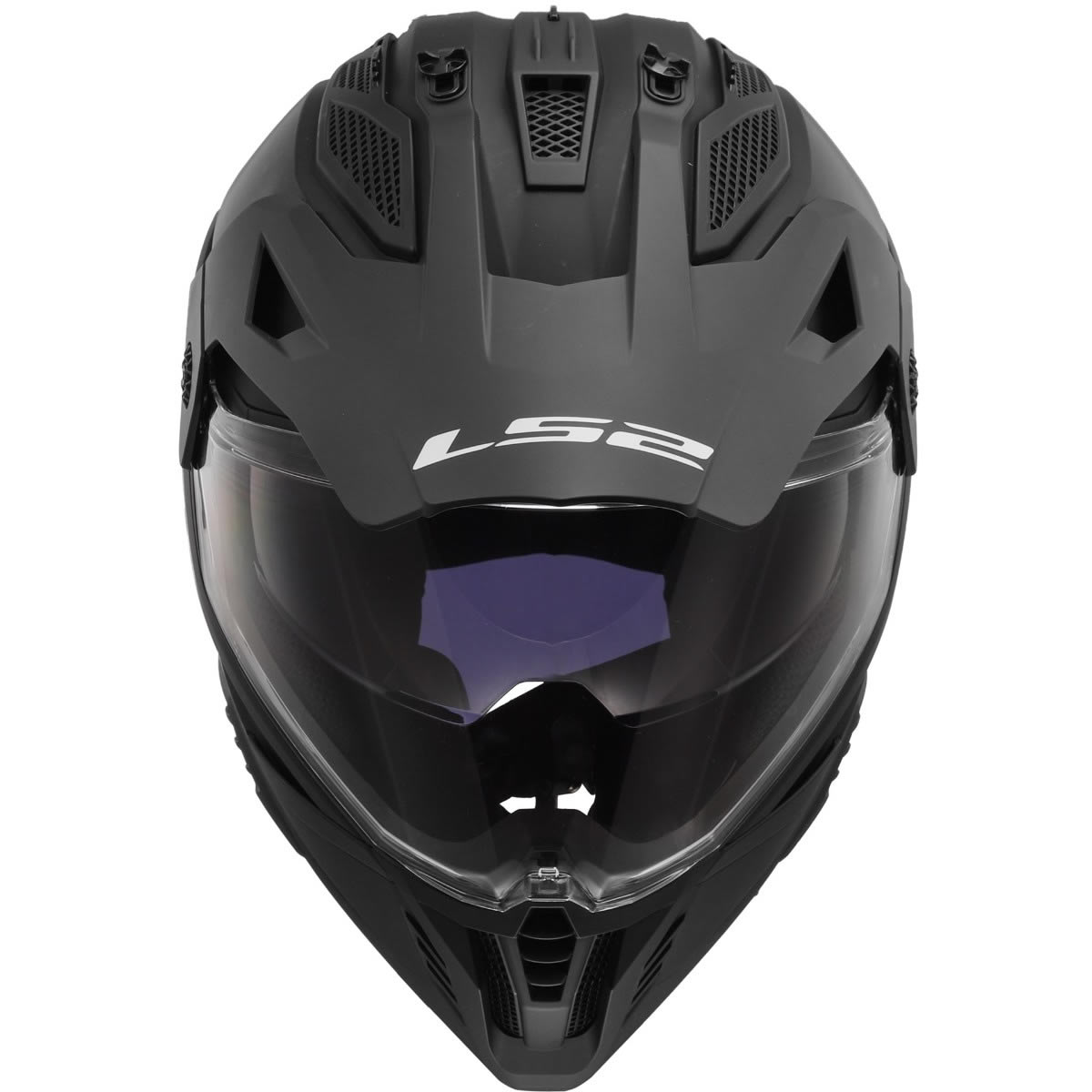 LS2 Pioneer II MX702 Helm, schwarz matt