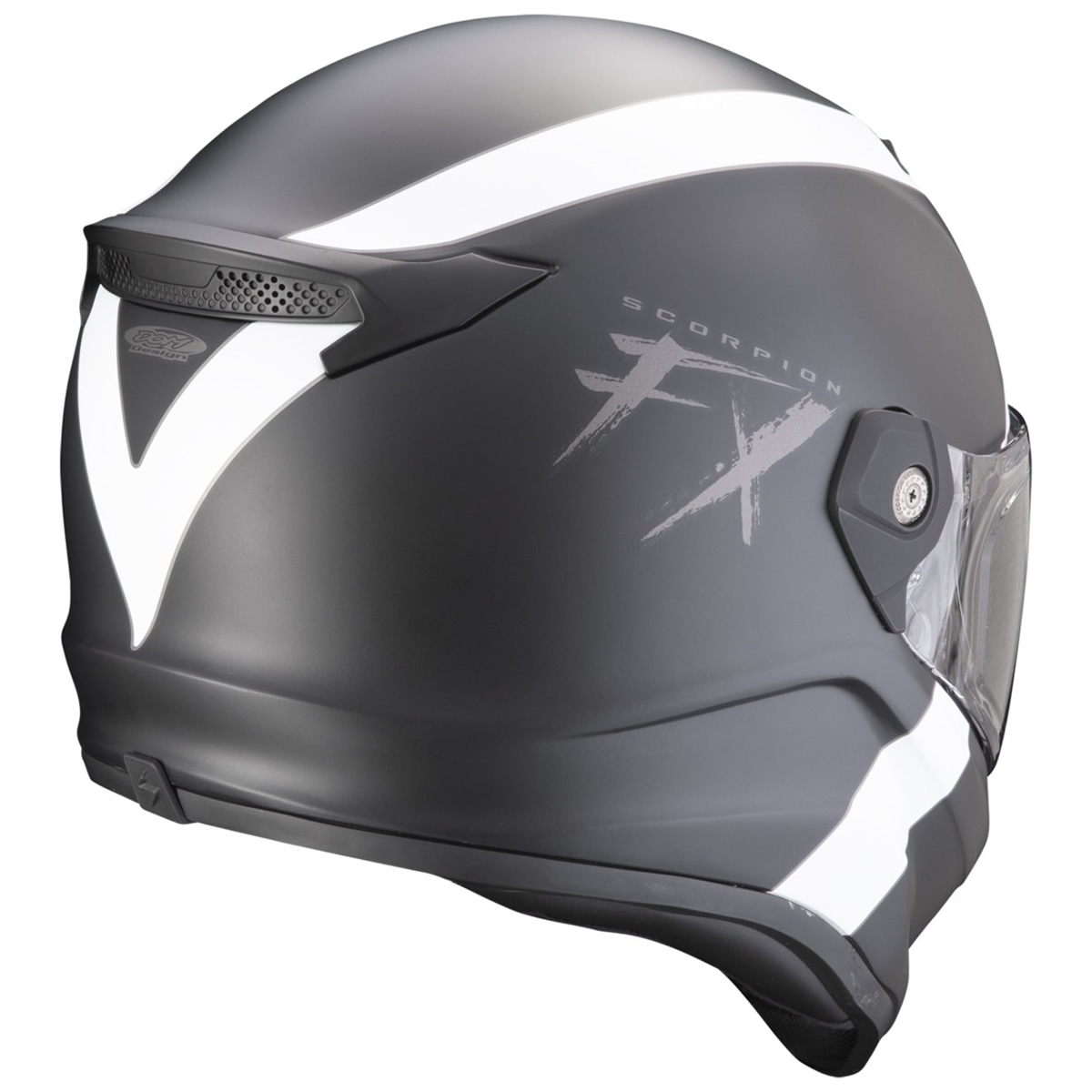 Scorpion Helm Covert-FX Gallus, schwarz-weiß matt