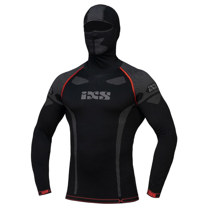 iXS Funktionsshirt 365 mit Kapuze, schwarz-grau