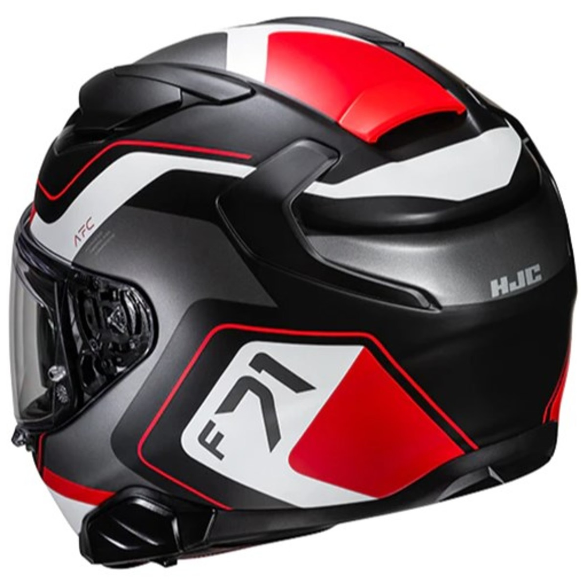 HJC F71 Arcan Helm, schwarz-weiß-rot matt