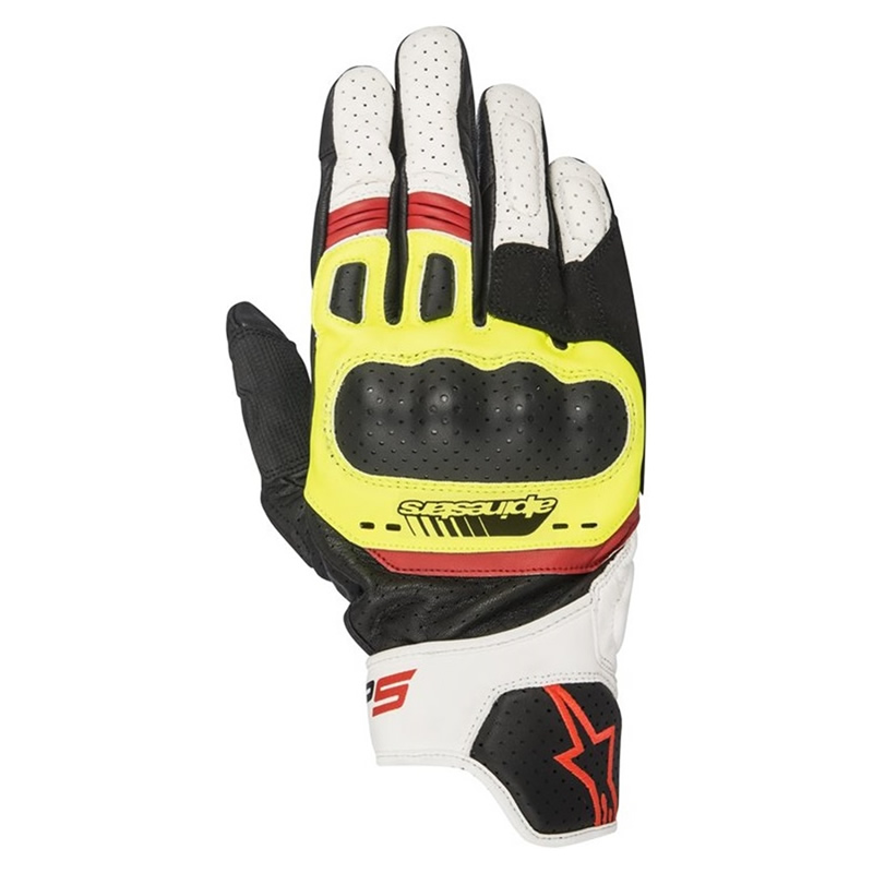 Alpinestars Handschuhe SP-5, schwarz-gelb-weiß-rot