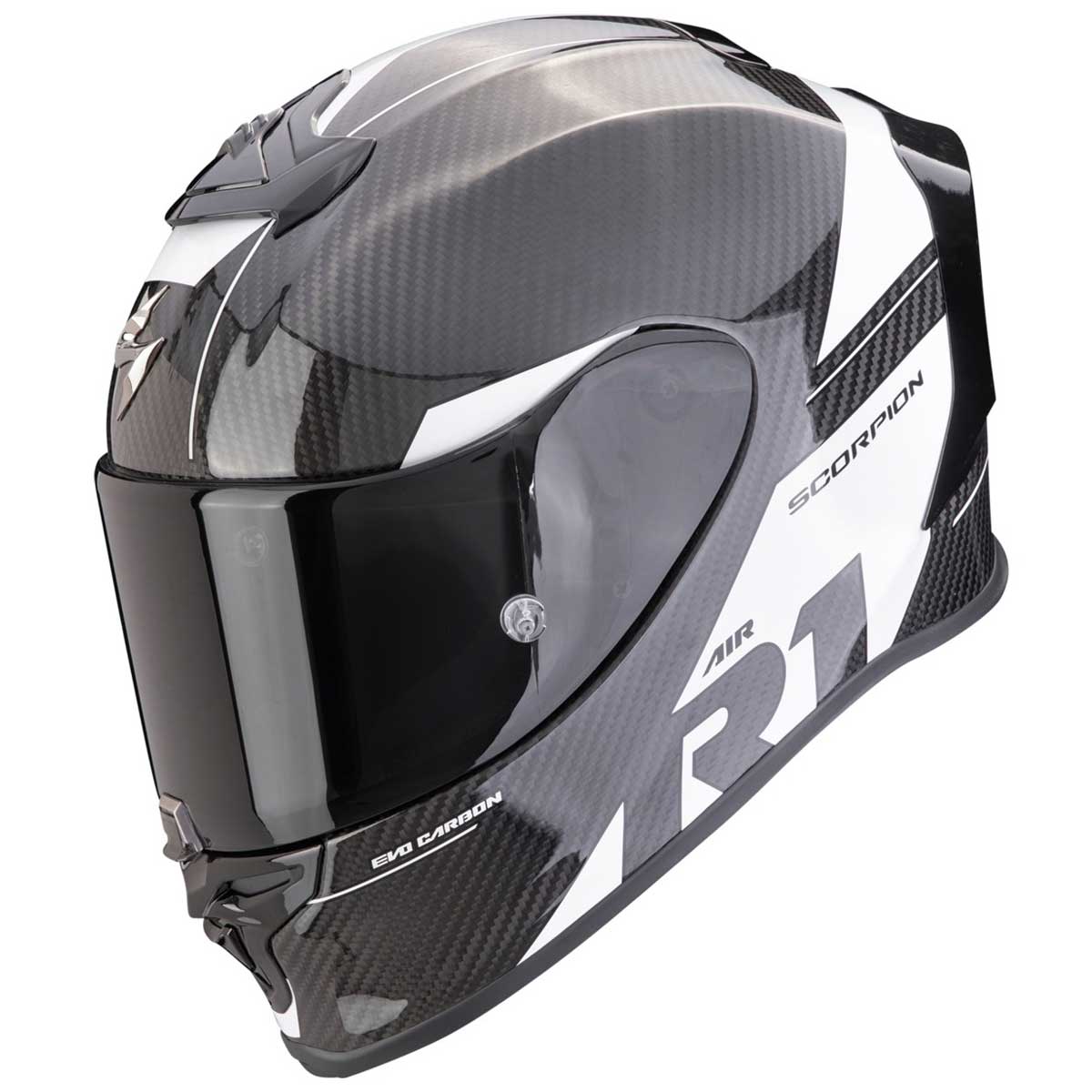 Scorpion EXO-R1 EVO Carbon Air Rally Helm, schwarz-weiß