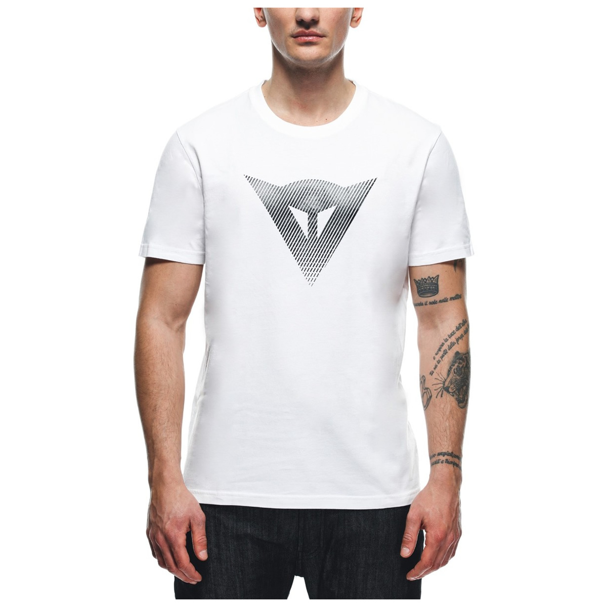 Dainese T-Shirt Logo, weiß-schwarz