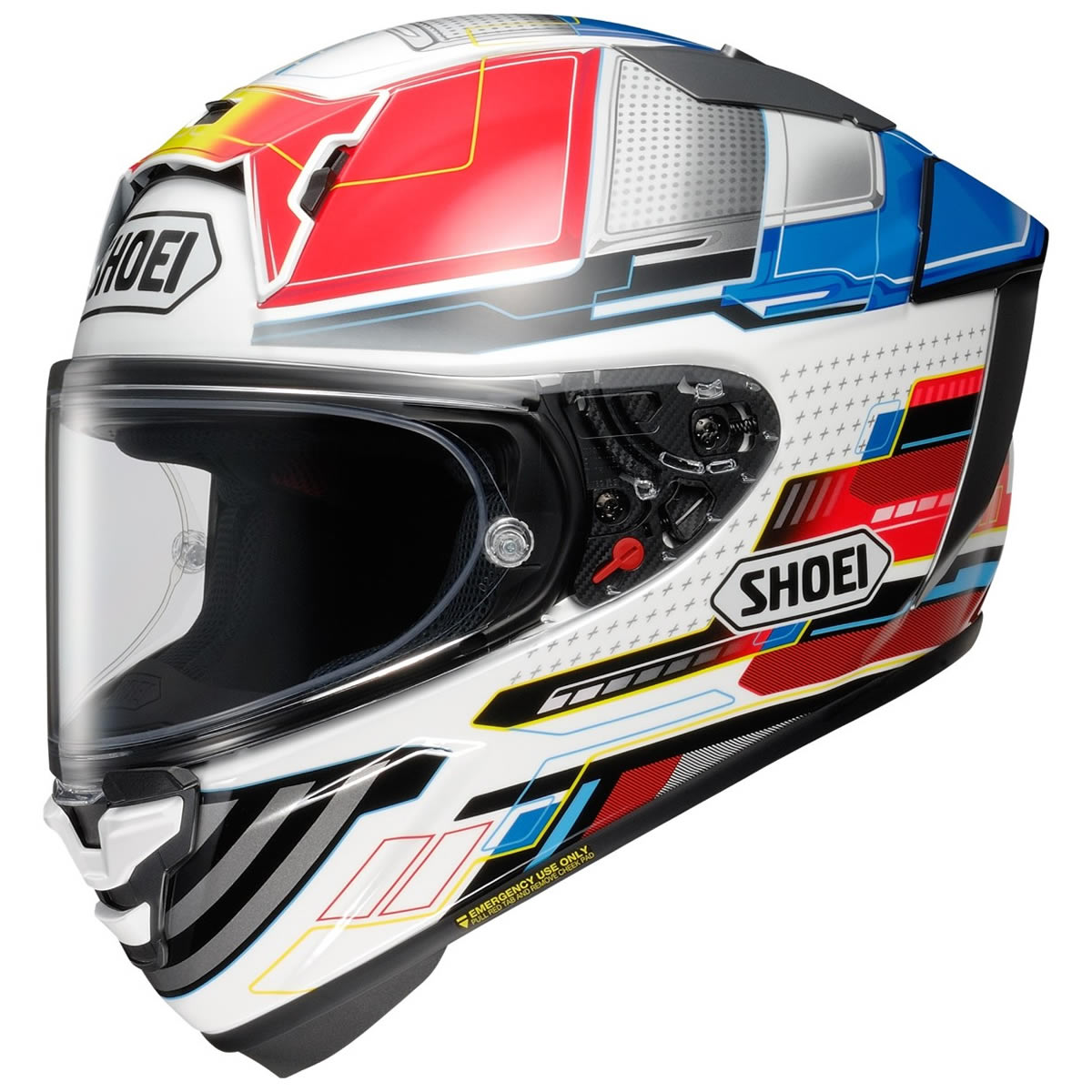 Shoei Helm X-SPR Pro Proxy, weiß-rot-blau