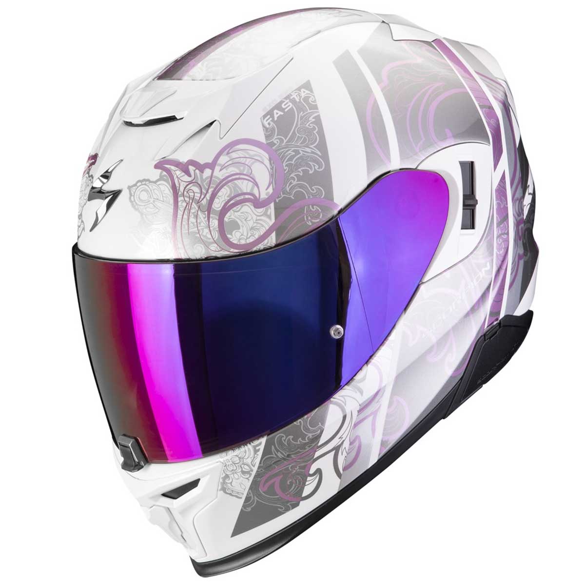 Scorpion EXO-520 EVO Air Fasta Helm, weiß-violett