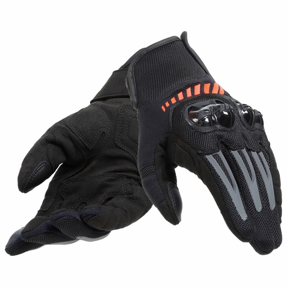Dainese Handschuhe Mig 3 Air Tex, schwarz-fluorot