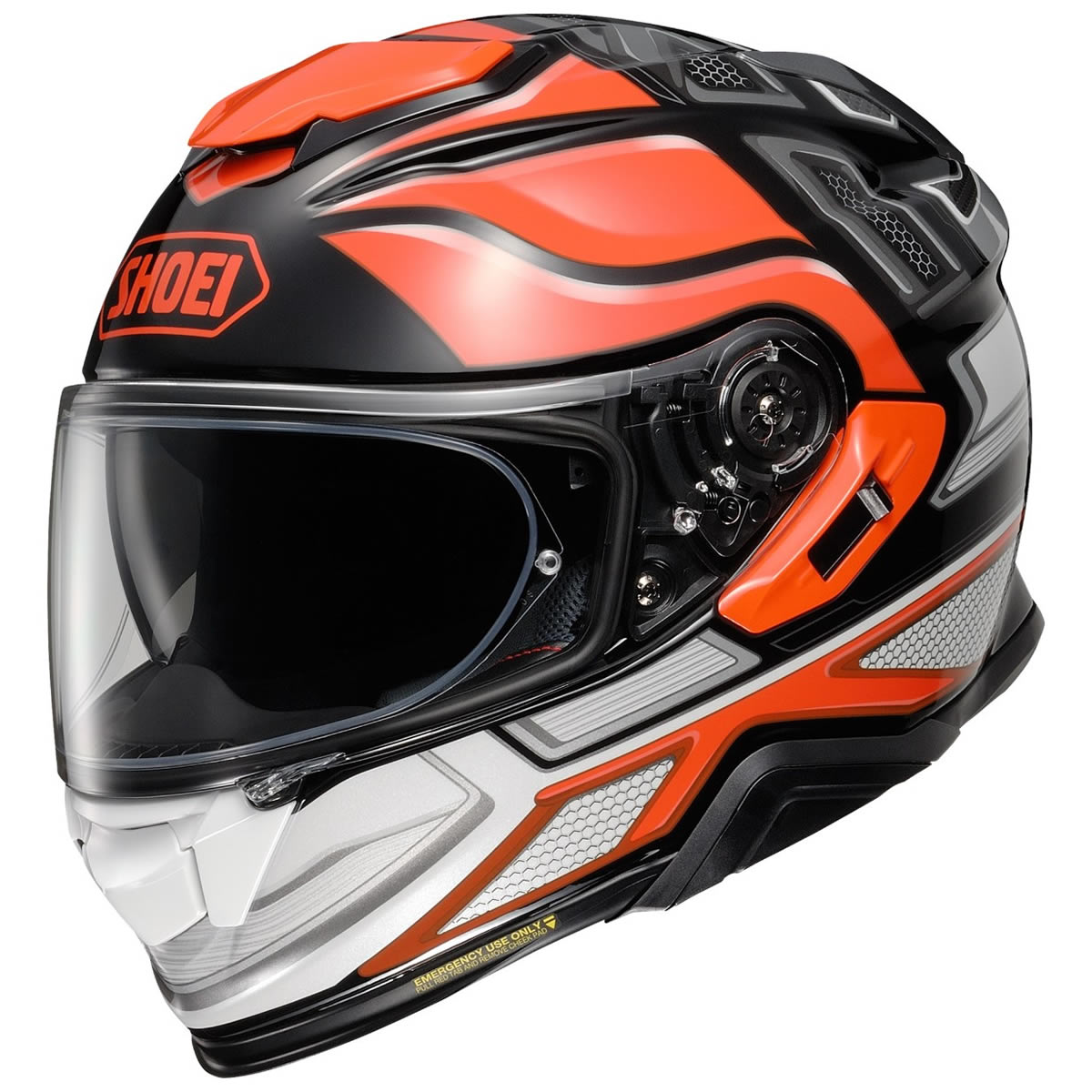 Shoei Helm GT-Air II Notch, schwarz-orange-weiß
