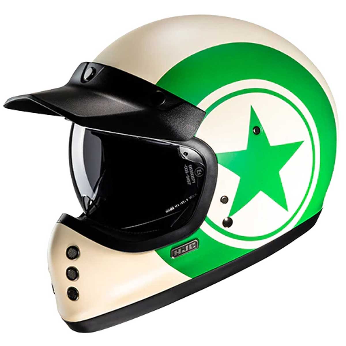 HJC V60 Nyx MC4SF Helm, beige-grün matt