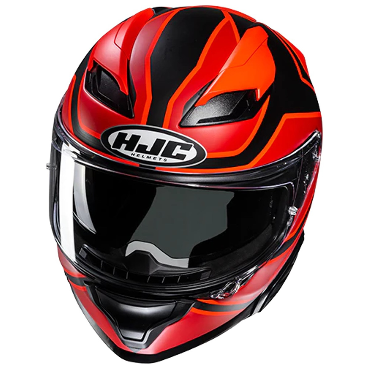 HJC F71 Idle Helm, schwarz-rot matt
