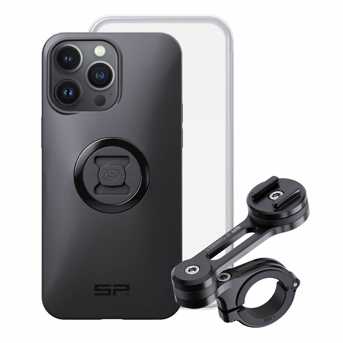 SP Connect Moto Bundle Handy Halterung iPhone 14 Pro Max + inkl. Cover und Displayschutz