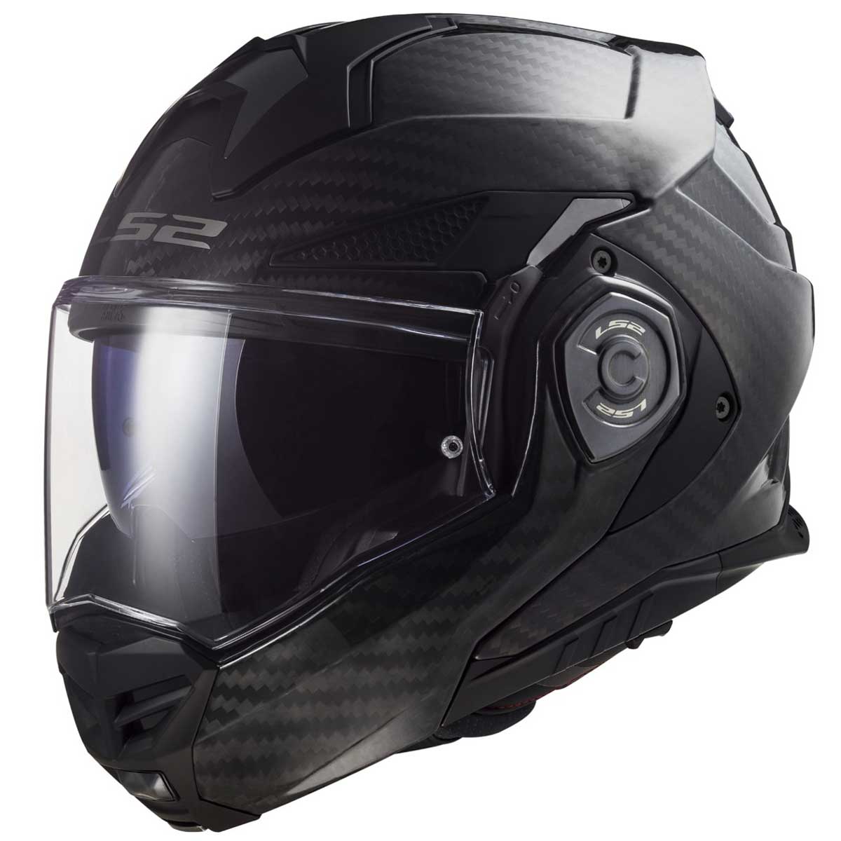 LS2 Helmets Advant X Carbon Solid FF901 Klapphelm, schwarz