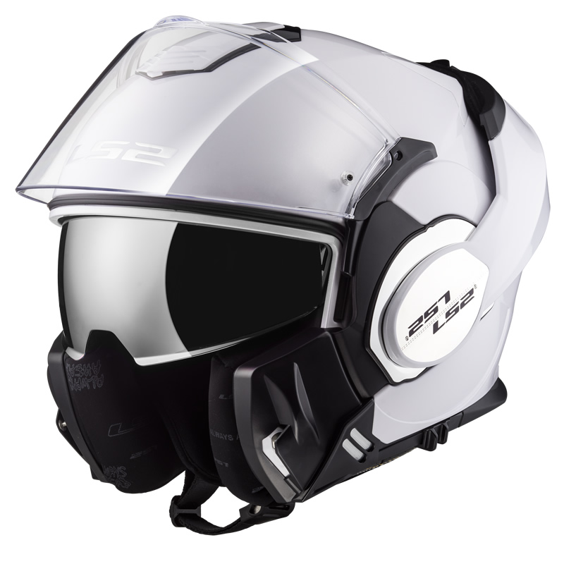 LS2 Helmets Klapphelm Valiant Solid FF399, weiß