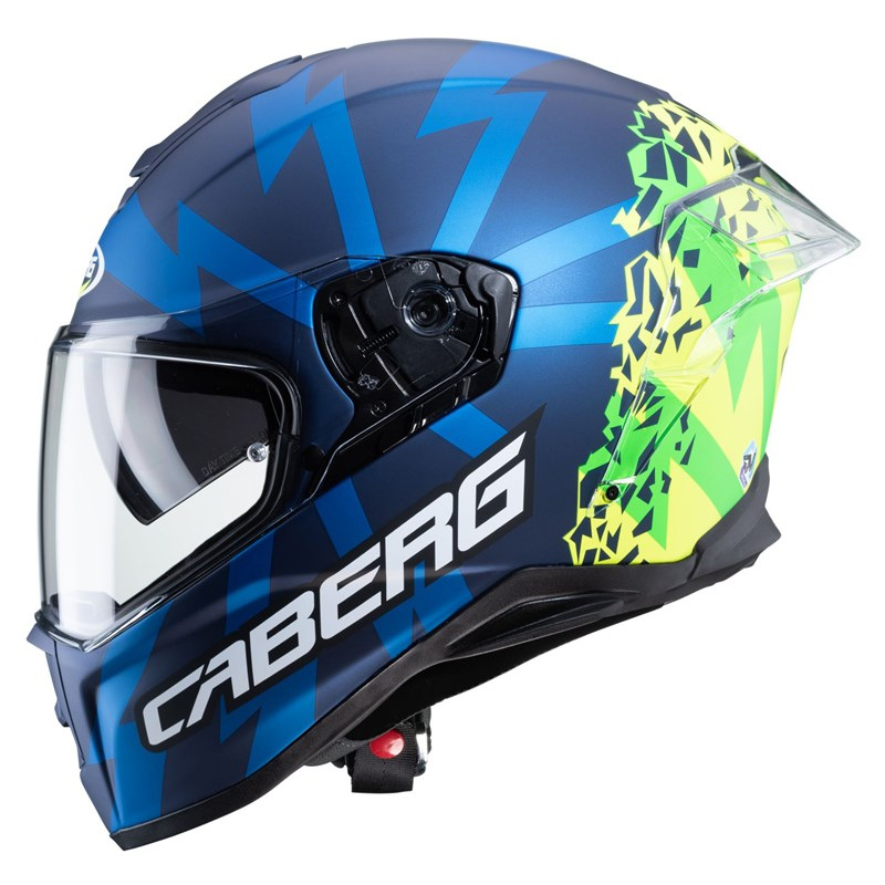 Caberg Helm Drift Evo Storm, blau-gelb-grün-matt