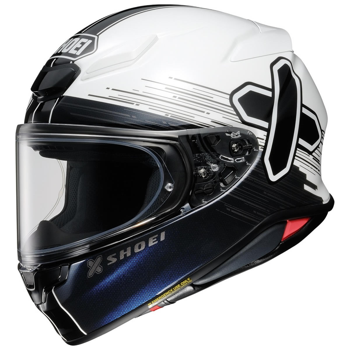Shoei Helm NXR2 Ideograph TC-6, weiß-schwarz-blau